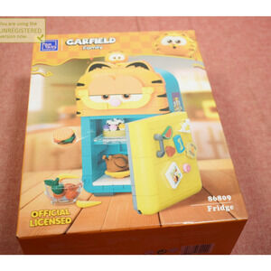 Pantasy Garfield Family Garfield Fridge Buildable Brick Block Set 86809
